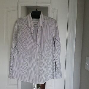 The Limited Black and White Striped Shirt.  Pit to Pit is 22.5